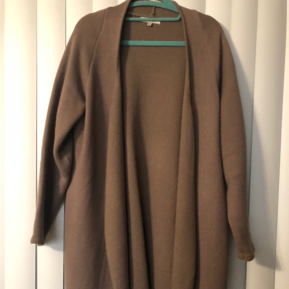 Tan long cardigan